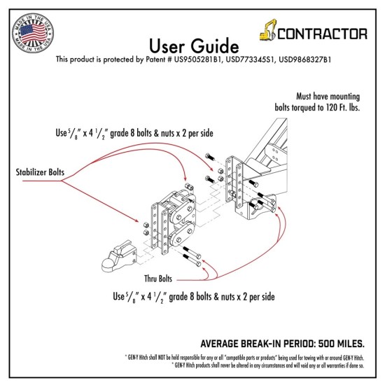 GEN-Y Hitch 16K Adjustable Trailer Coupler with 5-Position Channel Torsion-Flex