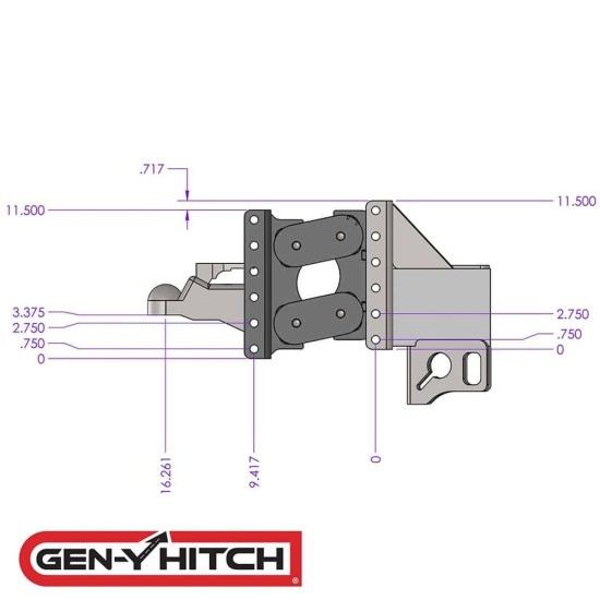 GEN-Y 21K Adjustable Torsion-Flex Trailer Coupler with 5-Position Channel