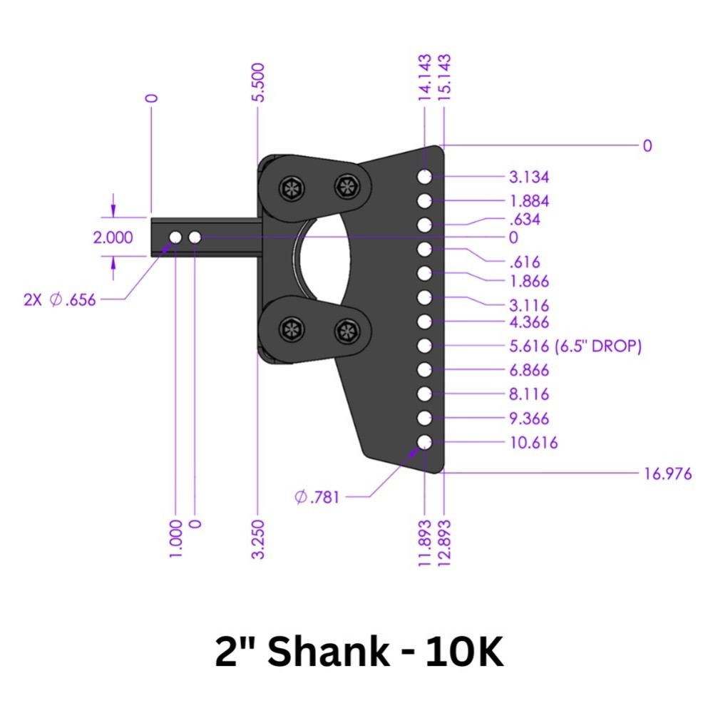 GEN-Y Boss Torsion-Flex Hitch Shank with 9.5 Inch Drop for 2 Inch Receiver – 10K GTW GEN-Y Boss Torsion-Flex Weight Distribution Hitch Shank 2 Inch Receiver 10K GTW