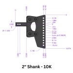 GEN-Y Boss Torsion-Flex Hitch Shank with 9.5 Inch Drop for 2 Inch Receiver – 10K GTW GEN-Y Boss Torsion-Flex Weight Distribution Hitch Shank 2 Inch Receiver 10K GTW
