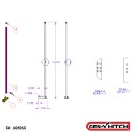 Gen-Y 72″ Black Matte Hitch Flagpole for 2.5″ Receiver Gen-Y 72 inch black matte flagpole mounted on 2.5 inch trailer hitch receiver