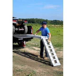 GEN-Y 8 Foot Heavy Duty Aluminum Loading Ramp – Foldable Truck Bed Accessory GEN-Y 8 Ft Foldable Aluminum Loading Ramp 3000 lb Capacity for Trucks and Trailers