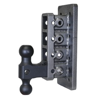 GEN-Y Mega-Duty 16K adjustable bolt-on drop hitch dual-ball mount pintle lock steel