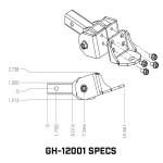 GEN-Y Glyder 7K Torsion-Flex Drop Hitch with 2 Inch Shank and Ball Platform