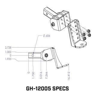 GEN-Y Glyder 7K Drop Hitch – Torsion-Flex, 6" Drop, 2" Shank GEN-Y Glyder Torsion-Flex Hitch with 6 Inch Drop and 2 Inch Shank