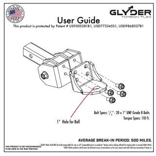 GEN-Y Glyder 7K Drop Hitch – Torsion-Flex, 6" Drop, 2" Shank GEN-Y Glyder Torsion-Flex Hitch with 6 Inch Drop and 2 Inch Shank