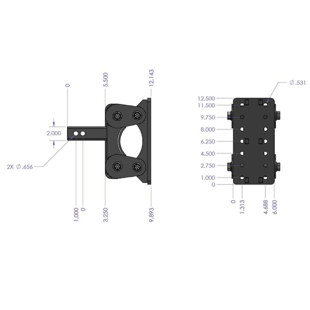 GEN-Y BOSS 16K Torsion-Flex Pintle Plate Hitch GEN-Y The BOSS 16K Torsion-Flex Pintle Plate Hitch with 2-in Shank and 5.5-in Drop