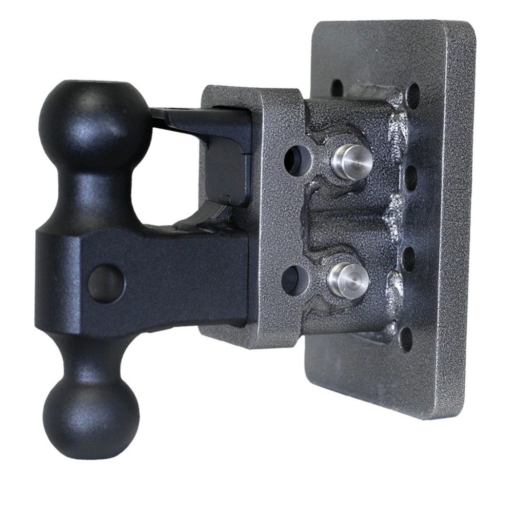 GEN-Y Mega-Duty 16K bolt-on adjustable drop hitch with pintle lock and dual ball mount