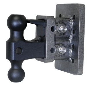 GEN-Y Mega-Duty 16K bolt-on adjustable drop hitch with pintle lock and dual ball mount