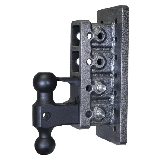 GEN-Y Mega-Duty 16K Bolt-On Adjustable Drop Hitch with Pintle Lock and Dual Ball Mount