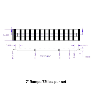 GEN-Y Hitch 7 Foot Aluminum Ramps – Heavy Duty 6,000 LB Capacity Pair GEN-Y Hitch 7 Ft Heavy-Duty Aluminum Loading Ramps 14x84 with 6,000 LB Capacity