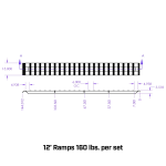 GEN-Y Hitch 12 Ft Heavy Duty Aluminum Loading Ramp Set – 15x144 Ramps 8000 LB Capacity
