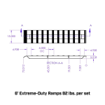 GEN-Y Hitch 6 Ft Aluminum Loading Ramp Set – 5K Capacity Per Ramp GEN-Y 6 Ft Extreme Duty Aluminum Loading Ramps 15" x 72" Set – 5,000 lb Capacity