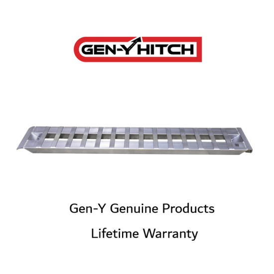 GEN-Y Hitch 8 Ft 15"x96" Aluminum Ramp – 5000 lb Capacity Single Ramp GEN-Y 8 Ft 5000 lb Aluminum Loading Ramp for Car Hauler Trailers
