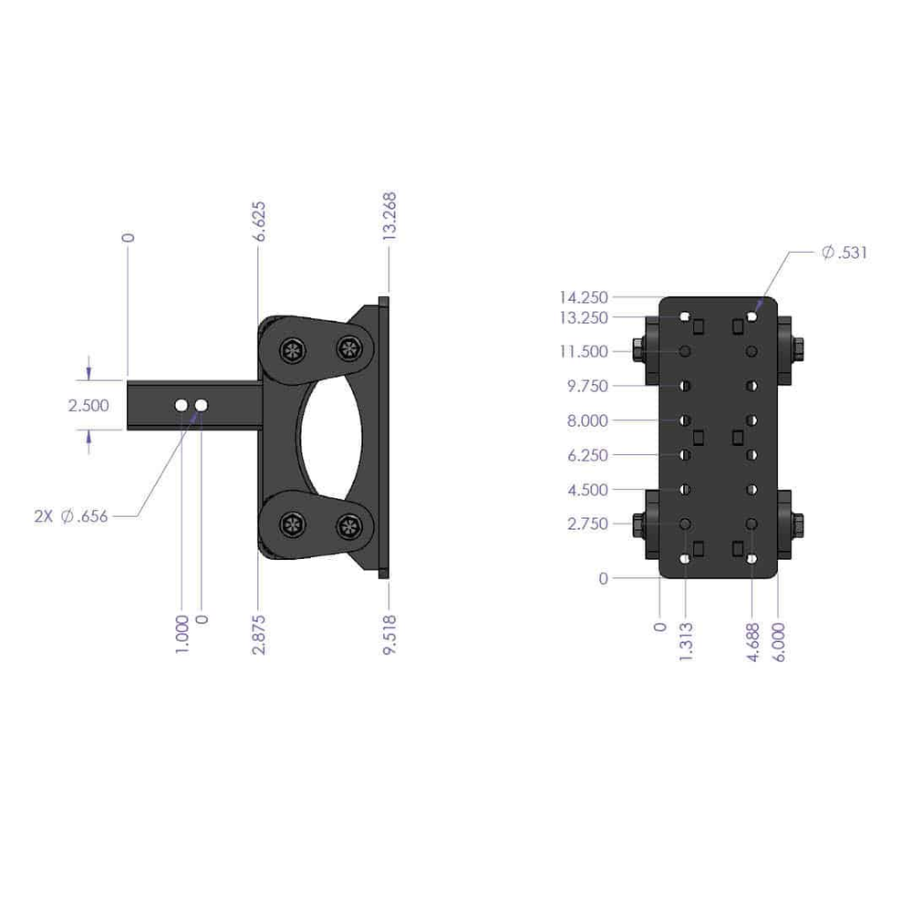 GEN-Y BOSS 21K Torsion-Flex Pintle Plate Hitch – 3″ Shank, 6.5″ Drop GEN-Y BOSS 21K Torsion-Flex Pintle Plate Hitch 3 inch shank 6.5 inch drop USA-made