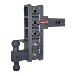 GEN-Y Mega-Duty 32K 2.5 Inch Offset Shank w/ 3 Inch Rise & 9 Inch Drop Adjustable Trailer Hitch w/ Pintle Lock Dual-Ball 3.5K TW Heavy Duty Truck TJ-GH-1925 GH-0161 GH-0162