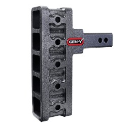 GEN-Y Mega-Duty 16K 2 Inch Offset Shank 2.5 Inch Rise 7.5 Inch Drop Hitch 2K TW Heavy Duty Truck TJ-GH-205