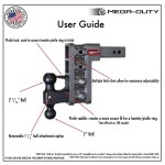 GEN-Y Mega-Duty 16K Adjustable Drop Hitch with Offset Shank & Dual-Ball GEN-Y Mega-Duty 16K adjustable drop hitch, 2-inch offset shank, 5-inch rise, 7.5-inch drop, silver-vein finish