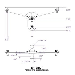 GEN‑Y Gooseneck Offset Ball‑Puck Hitch for Ford F250/F350/F450 GEN‑Y Gooseneck Hitch 5 Inch Offset Ball‑Puck Mount for Ford F250 F350 F450