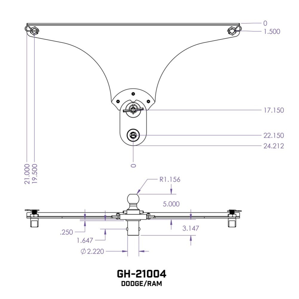 GEN-Y Gooseneck Trailer Hitch 5″ Offset Ball Mount for RAM 2500/3500 GEN-Y Gooseneck Hitch 5″ Offset Extended Ball Mount for RAM 2500 3500 OEM Puck System