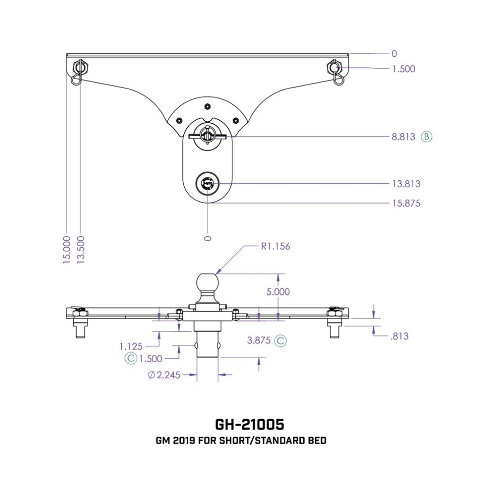 GEN-Y Gooseneck 5″ Offset Ball-Puck Hitch for OEM Chevy GMC Puck System GEN-Y Gooseneck Ball-Puck Hitch 5″ Offset for Chevy Silverado GMC Sierra 2500/3500 Short Bed