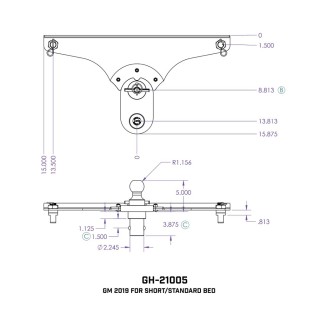 GEN-Y Gooseneck Ball-Puck Hitch 5″ Offset for Chevy Silverado GMC Sierra 2500/3500 Short Bed