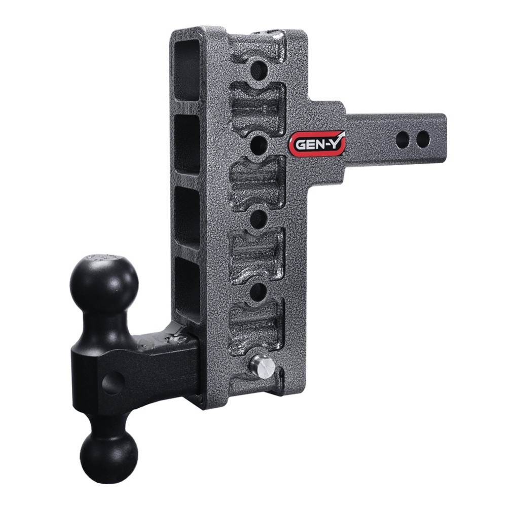 GEN-Y Mega-Duty 16K adjustable drop hitch dual-ball 2″ and 2-5/16″ balls