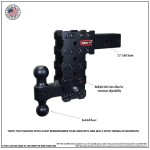 GEN‑Y Phantom‑X 16K Dual‑Ball Drop Hitch 2.5″ Shank GEN‑Y Phantom‑X 16K Adjustable Dual‑Ball Drop Hitch with 2.5″ Solid Shank