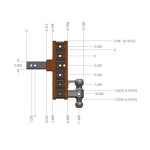 gen-y mega-duty 10k 22.5 inch drop adjustable trailer hitch with stabilizer kit for 2 inch receiver