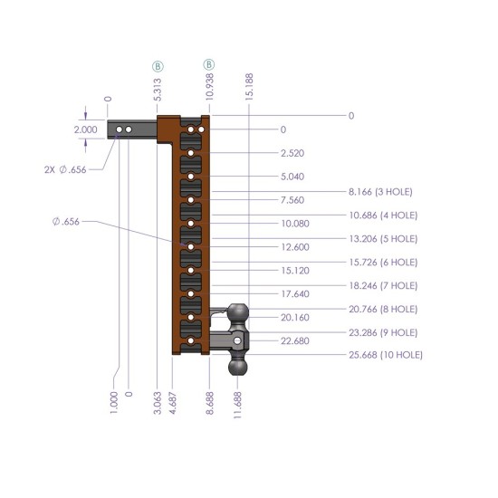 gen-y mega-duty 10k 22.5 inch drop adjustable trailer hitch with stabilizer kit for 2 inch receiver