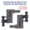 GEN-Y 10K 7.5 Inch Drop Adjustable Trailer Hitch for 2 Inch Receiver