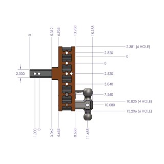 GEN-Y Mega-Duty 10K Adjustable Hitch – 7.5" Drop for 2" Receiver Trucks GEN-Y 10K 7.5 Inch Drop Adjustable Trailer Hitch for 2 Inch Receiver
