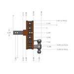 GEN-Y Mega-Duty 10K 12.5 Inch Drop Adjustable Trailer Hitch 2 Inch Receiver 1.5K TW