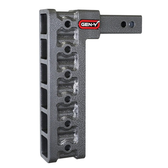 GEN-Y Mega-Duty 10K 12.5 Inch Drop Adjustable Trailer Hitch 2 Inch Receiver 1.5K TW