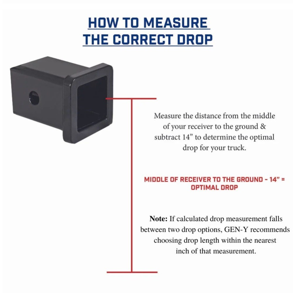 GEN-Y Mega-Duty 10K Adjustable 15" Drop Hitch 2" Receiver Mount Heavy Duty Truck GEN-Y Mega-Duty 10K 15 Inch Drop Adjustable Trailer Hitch 2 Inch Receiver Heavy Duty