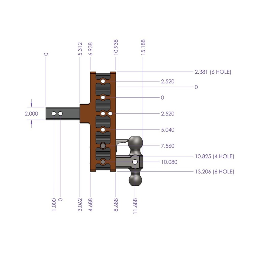 GEN-Y Mega-Duty 10K 20 Inch Drop Adjustable Hitch with Stabilizer Kit 2 Inch Receiver