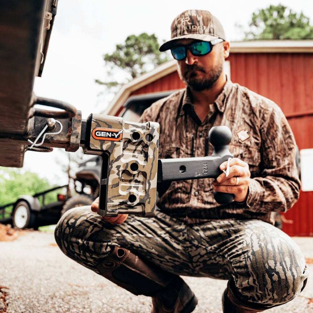 GEN-Y 10K 2" Offset Shank Hitch 5" Drop Mossy Oak Camo Limited Edition GEN-Y Mega-Duty 10K 2 Inch Offset Shank Hitch Mossy Oak Camo 5 Inch Drop