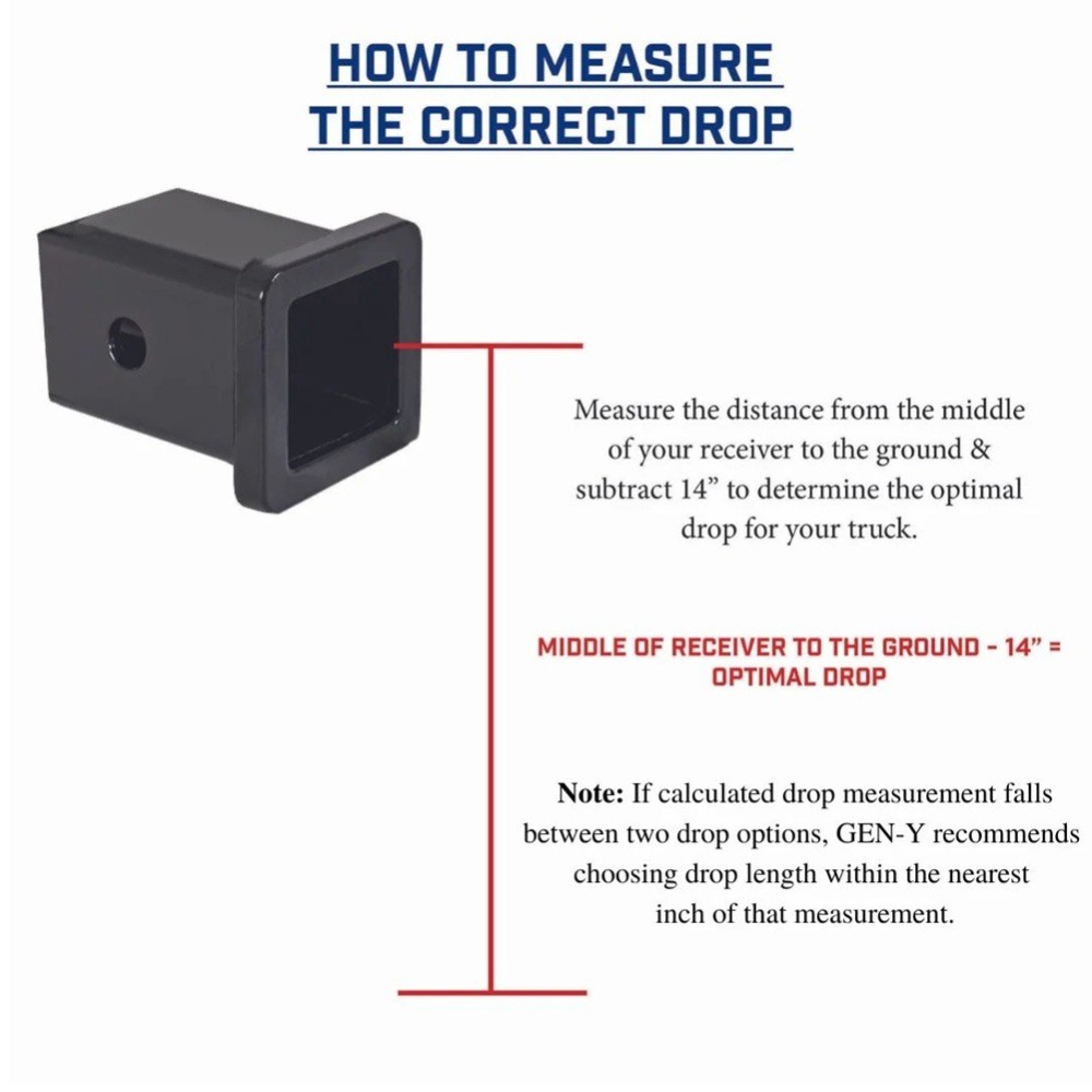 GEN-Y Mega-Duty 10K Adjustable Drop Hitch 2 Inch Offset Shank 7.5 Inch Drop GEN-Y Mega-Duty 10K Adjustable Drop Hitch 2 Inch Offset Shank 7.5 Inch Drop