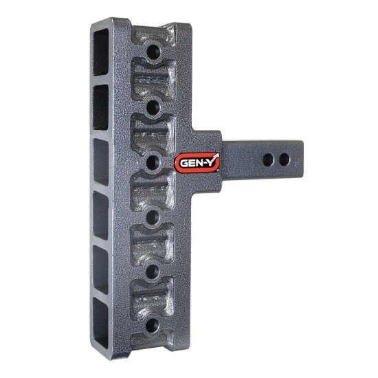 GEN-Y Mega-Duty 10K 2 Inch Offset Adjustable Drop Hitch 5 Inch Rise 7.5 Inch Drop