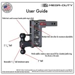 GEN-Y Mega-Duty 16K Adjustable 5" Drop Hitch 2" Receiver TJ-GH-503 GEN-Y Mega-Duty 16K 5" Drop Adjustable Trailer Hitch for Heavy Duty Trucks