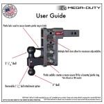 GEN-Y Mega-Duty 16K Adjustable Drop Hitch 12.5 Inch Drop 2 Inch Receiver Heavy Duty