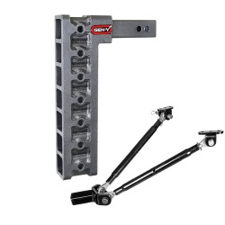 GEN-Y Mega-Duty 16K 15 Inch Drop Adjustable Trailer Hitch w/ Stabilizer Kit 2 Inch Tow Receiver Mount 2K TW Heavy Duty Truck TJ-GH-507 GH-0100