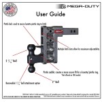 GEN-Y Mega-Duty 16K 17.5 Inch Drop Adjustable Trailer Hitch Heavy Duty Truck Hitch GEN-Y Mega-Duty 16K 17.5 Inch Drop Adjustable Hitch with Stabilizer Kit 2 Inch Receiver