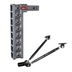 GEN-Y Mega-Duty 16K 17.5 Inch Drop Adjustable Trailer Hitch w/ Stabilizer Kit 2 Inch Tow Receiver Mount 2K TW Heavy Duty Truck TJ-GH-508 GH-0100