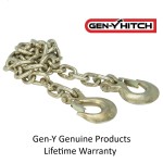 GEN-Y 3/8" x 84" Fifth Wheel to Gooseneck Safety Chain – Heavy Duty Towing Chain GEN-Y Executive 3/8" x 84" Fifth to Gooseneck Safety Chain with Grade 70 Hooks