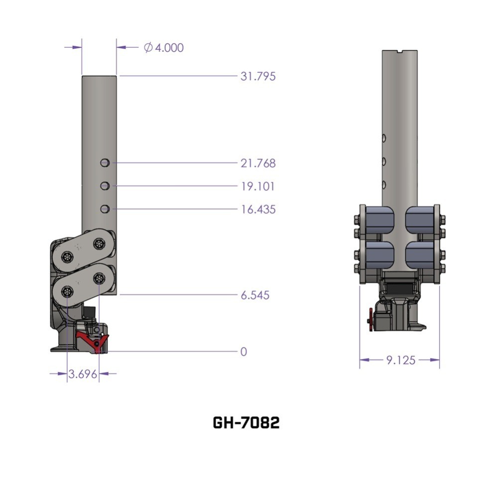 GEN-Y 25K Round Gooseneck Hitch – 2.5" Offset, SnapLatch Coupler, Torsion-Flex GEN-Y 25K Round Gooseneck Trailer Coupler with SnapLatch and Torsion-Flex