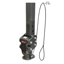 Gen-Y 30K Square Gooseneck Trailer Coupler For 2-5/16" Hitch Ball w/ 2.5" Offset 6.5K Tongue Weight Shock Absorbing Auto Snap Latch Includes Pin & Pull Rod Spartan Torsion Flex