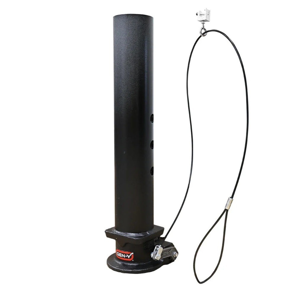 GEN-Y 30K Gooseneck Coupler – 2-5/16" Hitch Ball, SnapLatch, 8.5K Tongue Weight GEN-Y 30K Square Gooseneck Trailer Coupler with 2-5/16" SnapLatch and Pull Cable