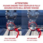 GEN-Y 30K Gooseneck Coupler – 2-5/16" Hitch Ball, SnapLatch, 8.5K Tongue Weight GEN-Y 30K Square Gooseneck Trailer Coupler with 2-5/16" SnapLatch and Pull Cable