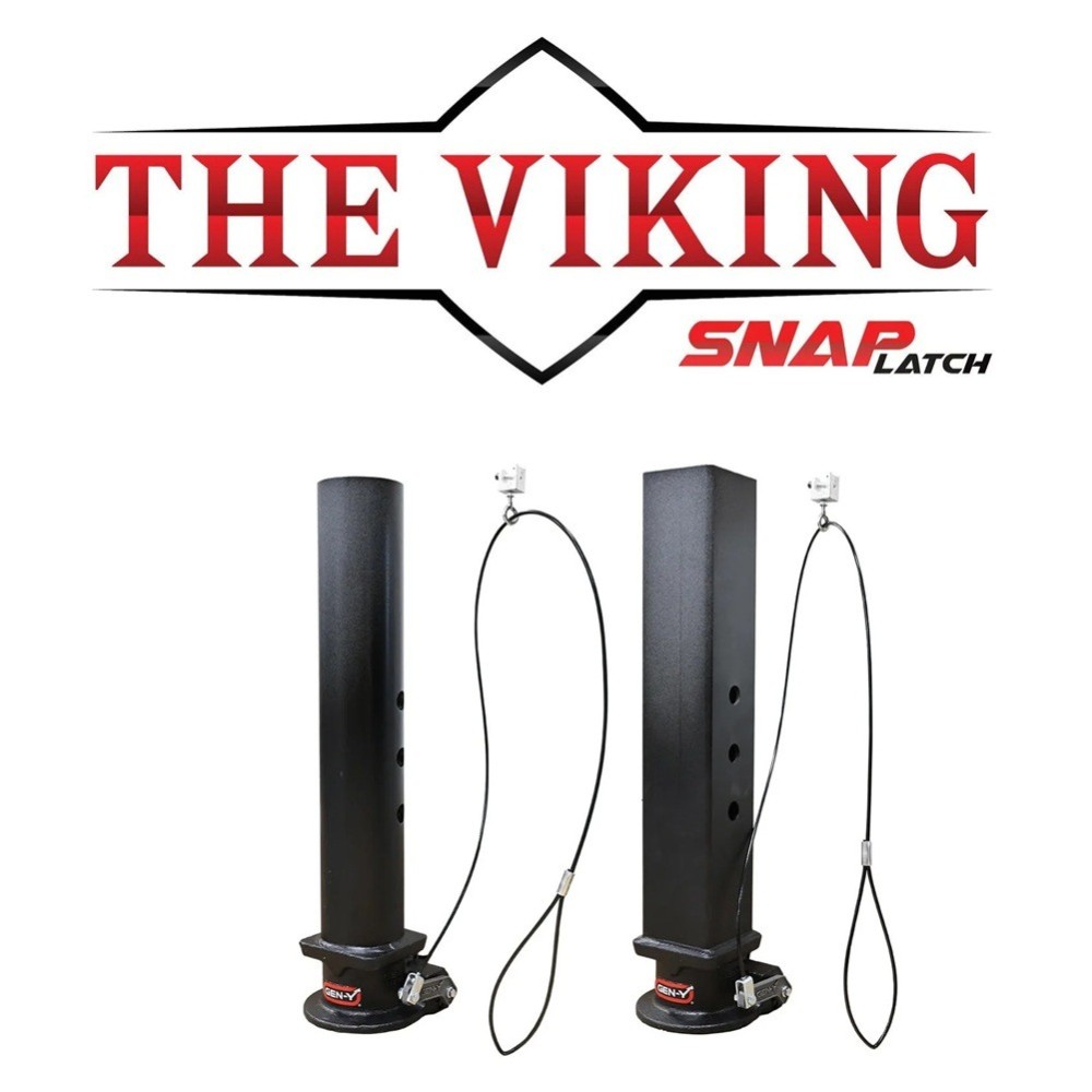 Gen‑Y 30K round gooseneck trailer coupler with SnapLatch 2‑5/16″ ball and 8.5K tongue weight